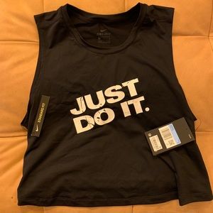 Nike crop Just Do It workout top - Size M